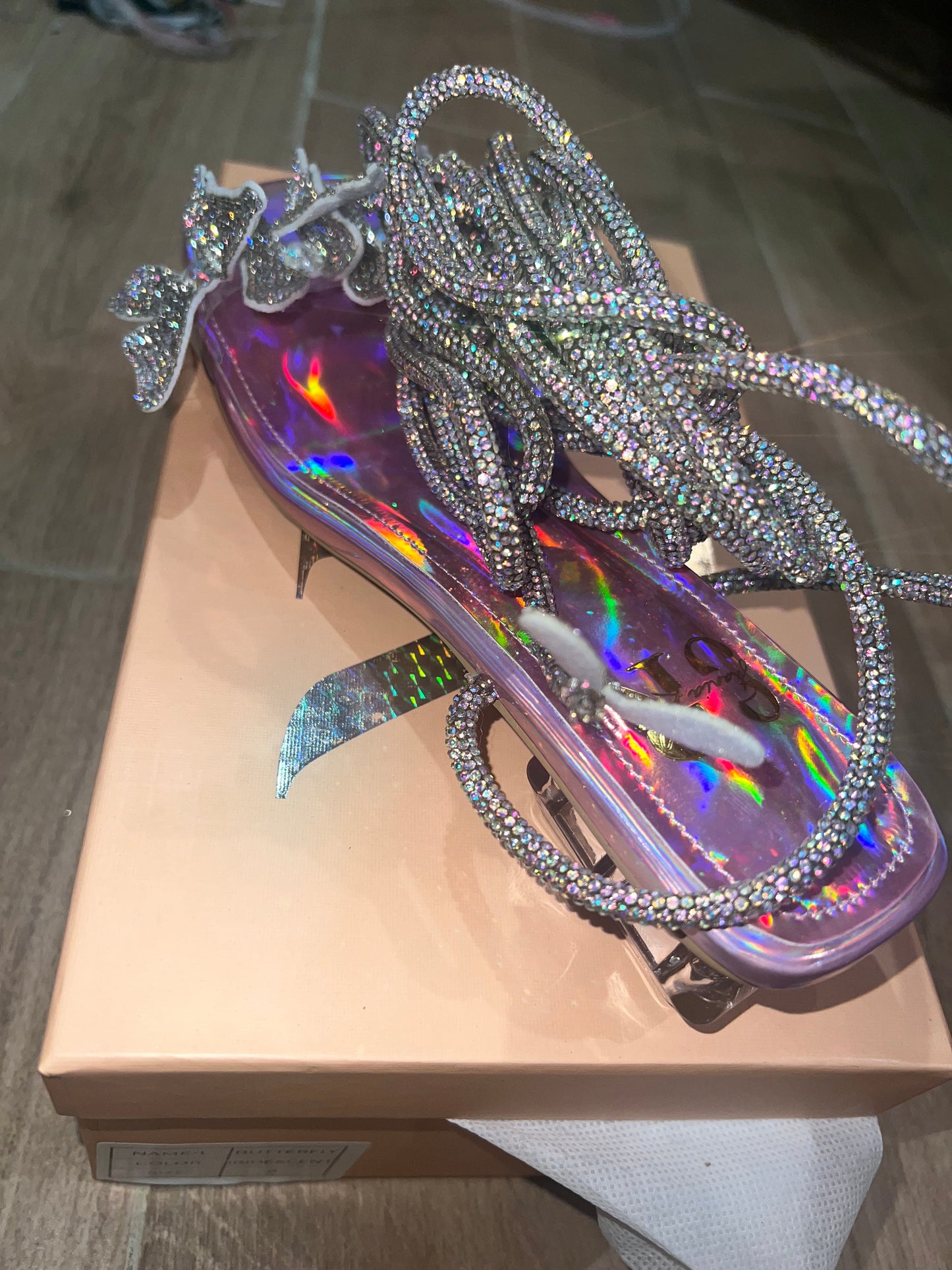 Crystal Butterfly Sandals