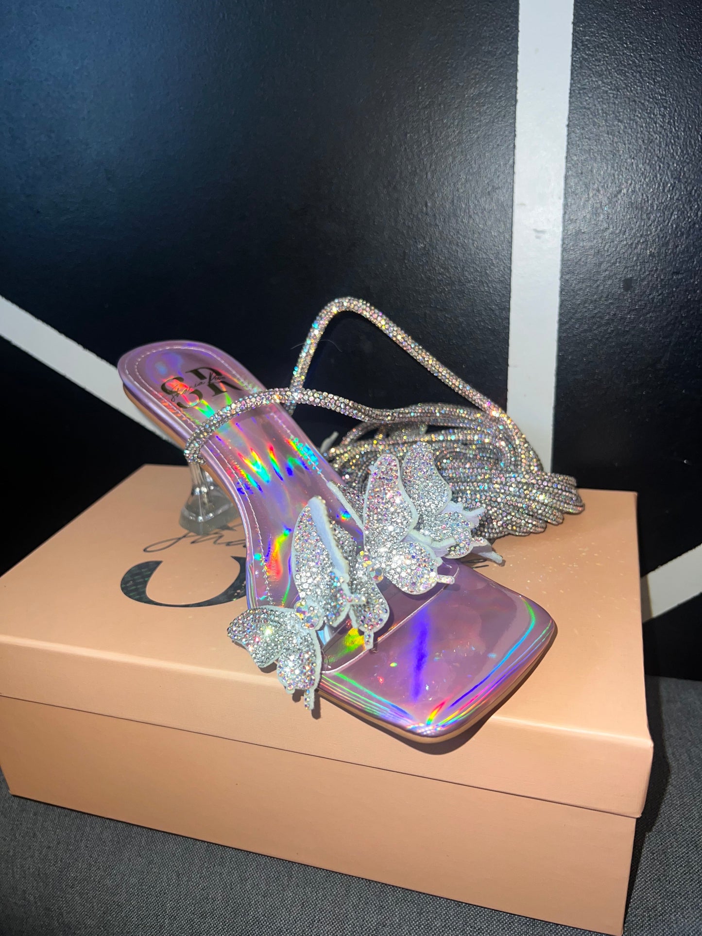 Crystal Butterfly Heels (Dec 21st PRE ORDERS)
