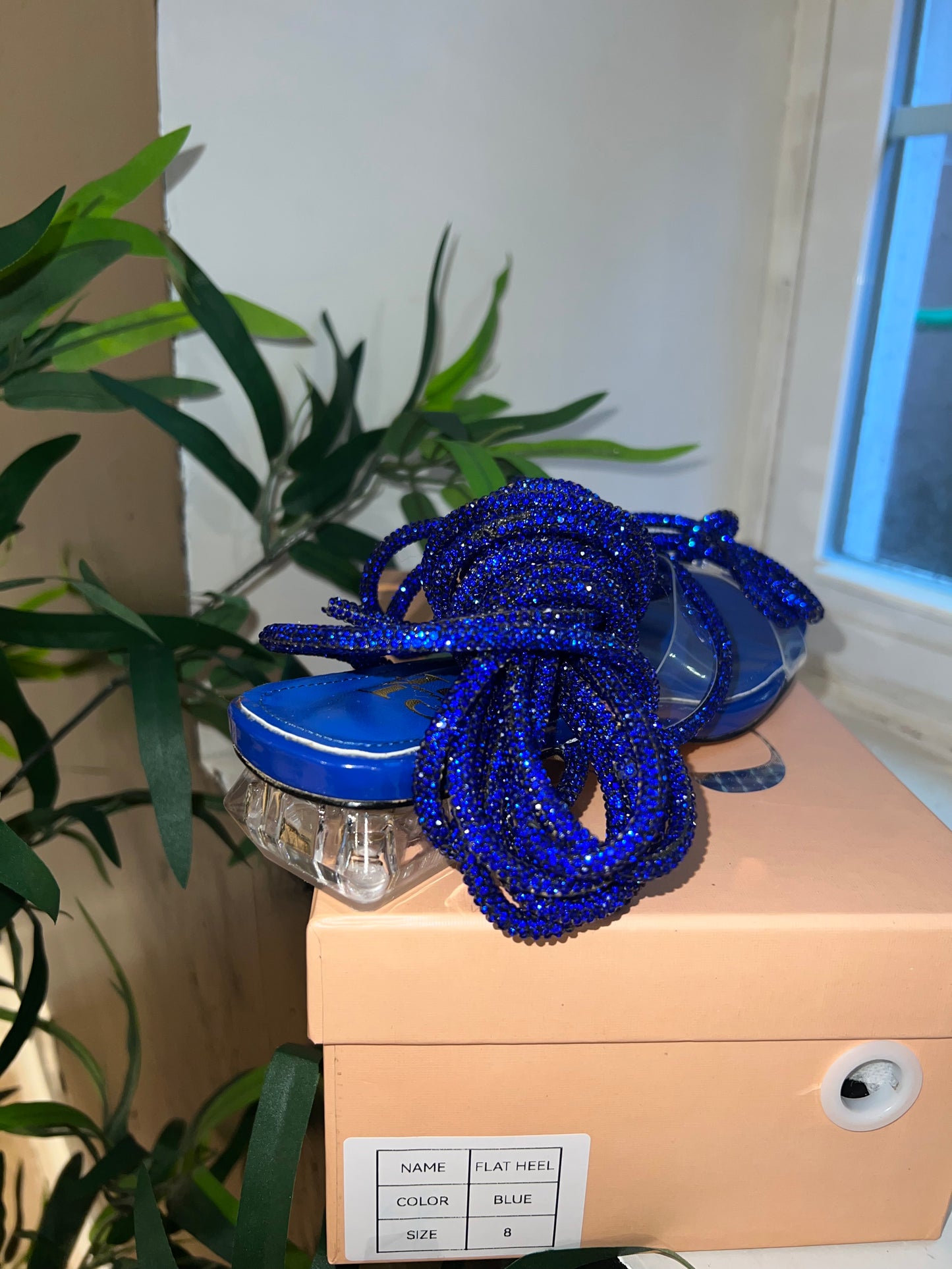 Blue Raspberry Crystal Sandals