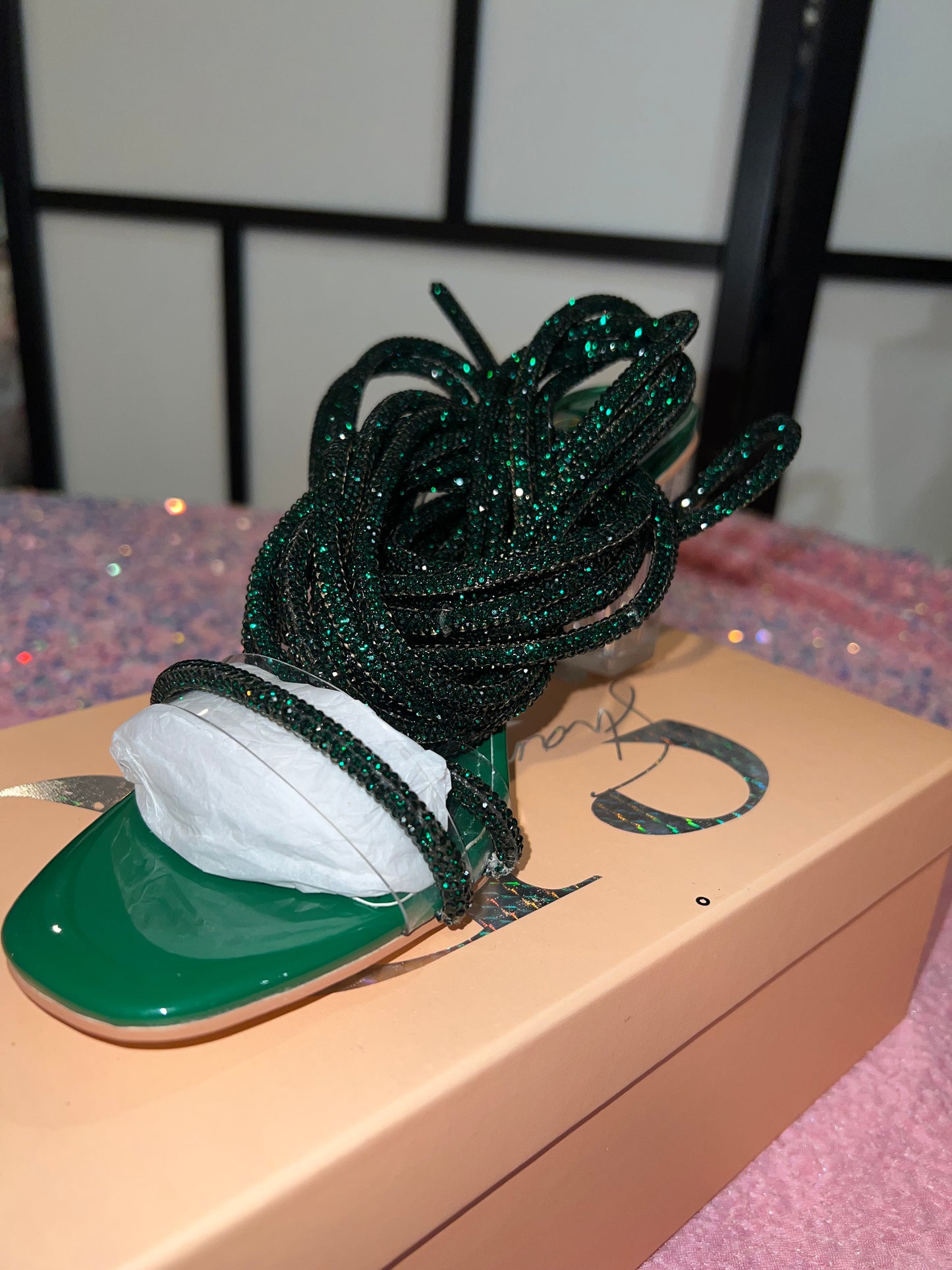 Emerald Crystal (Block Heel)