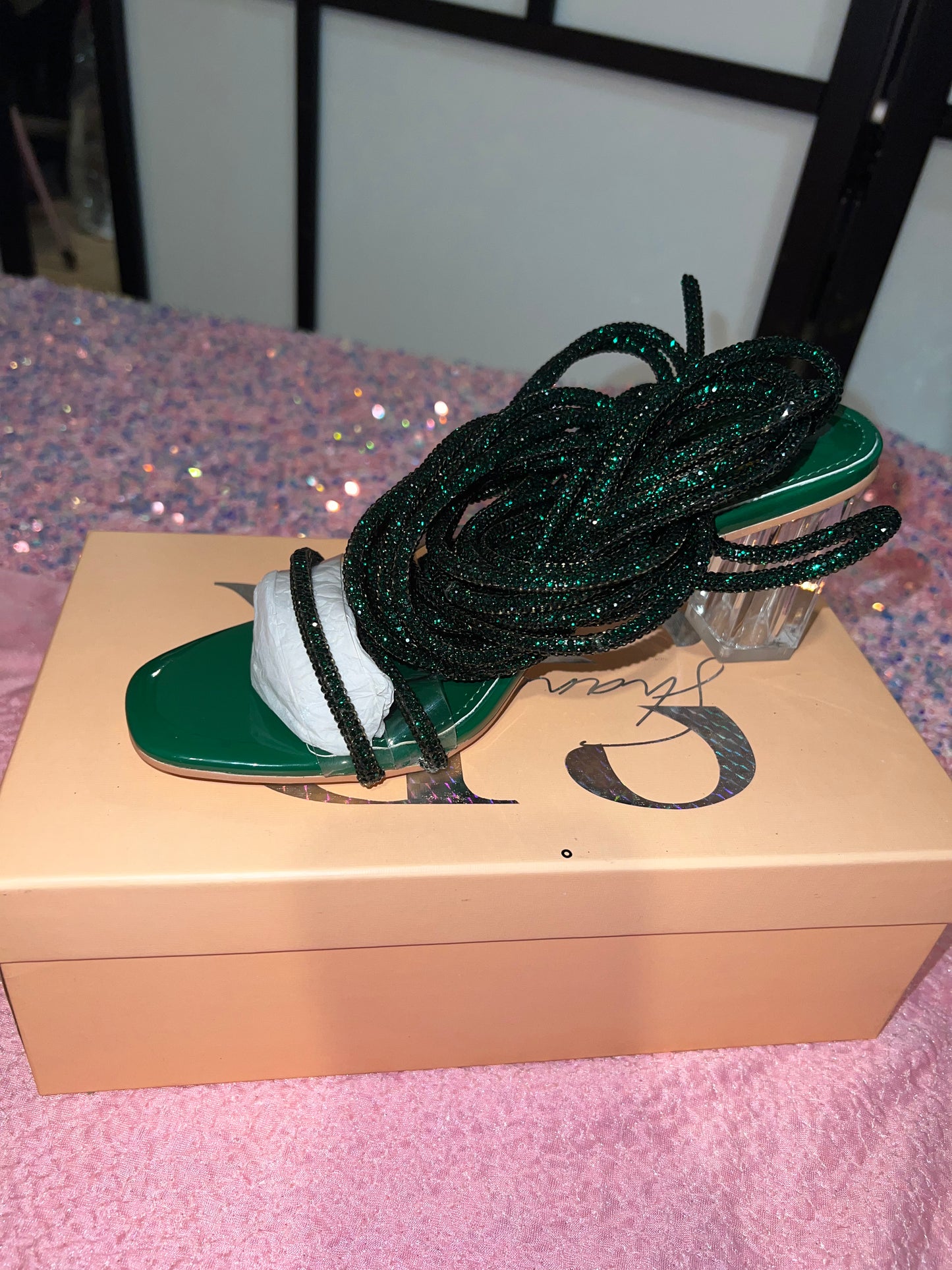 Emerald Crystal (Block Heel)