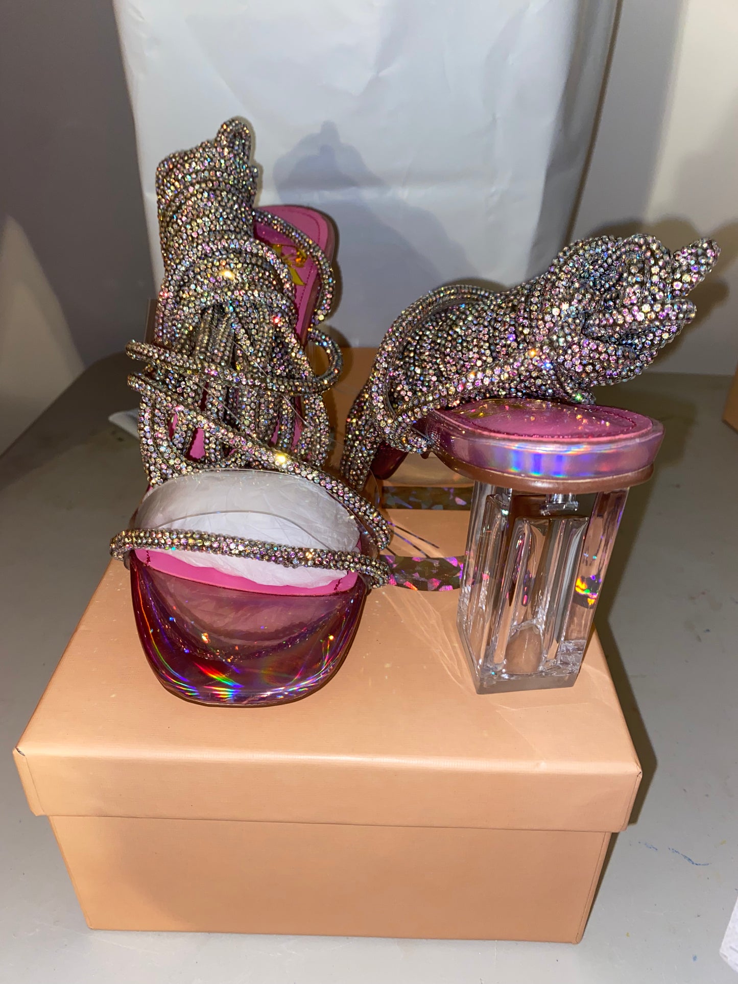 Cotton Candy Crystal (Block Heel)