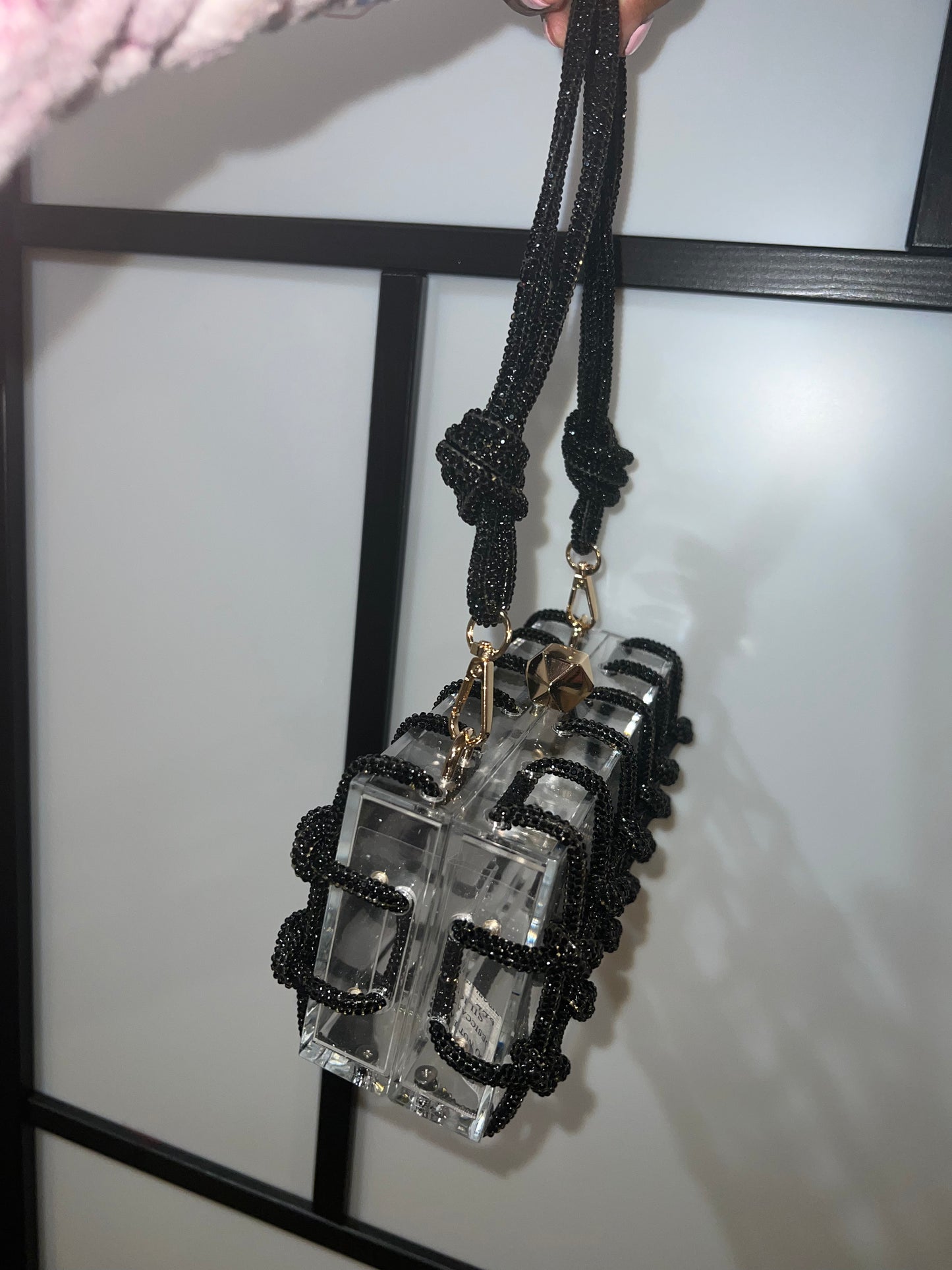 Black Crystal Knot Bag (Ships in 1-2 weeks)