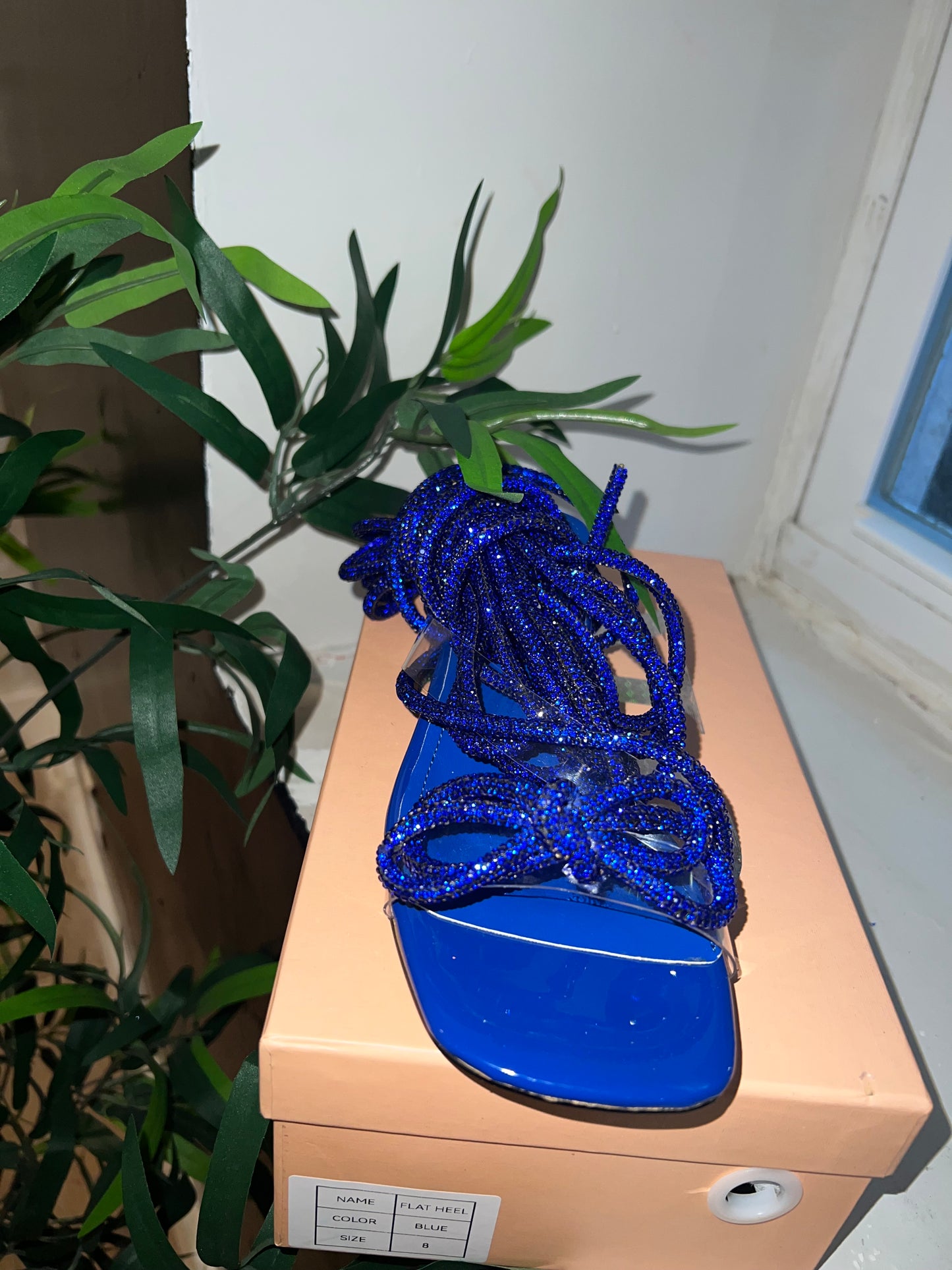 Blue Raspberry Crystal Sandals