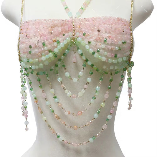 Garden Glow Beaded Top