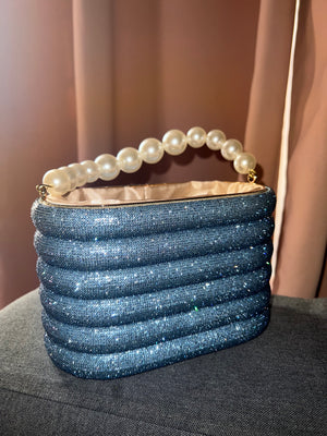 Diamonds & Pearls Hand Bag (Blue)
