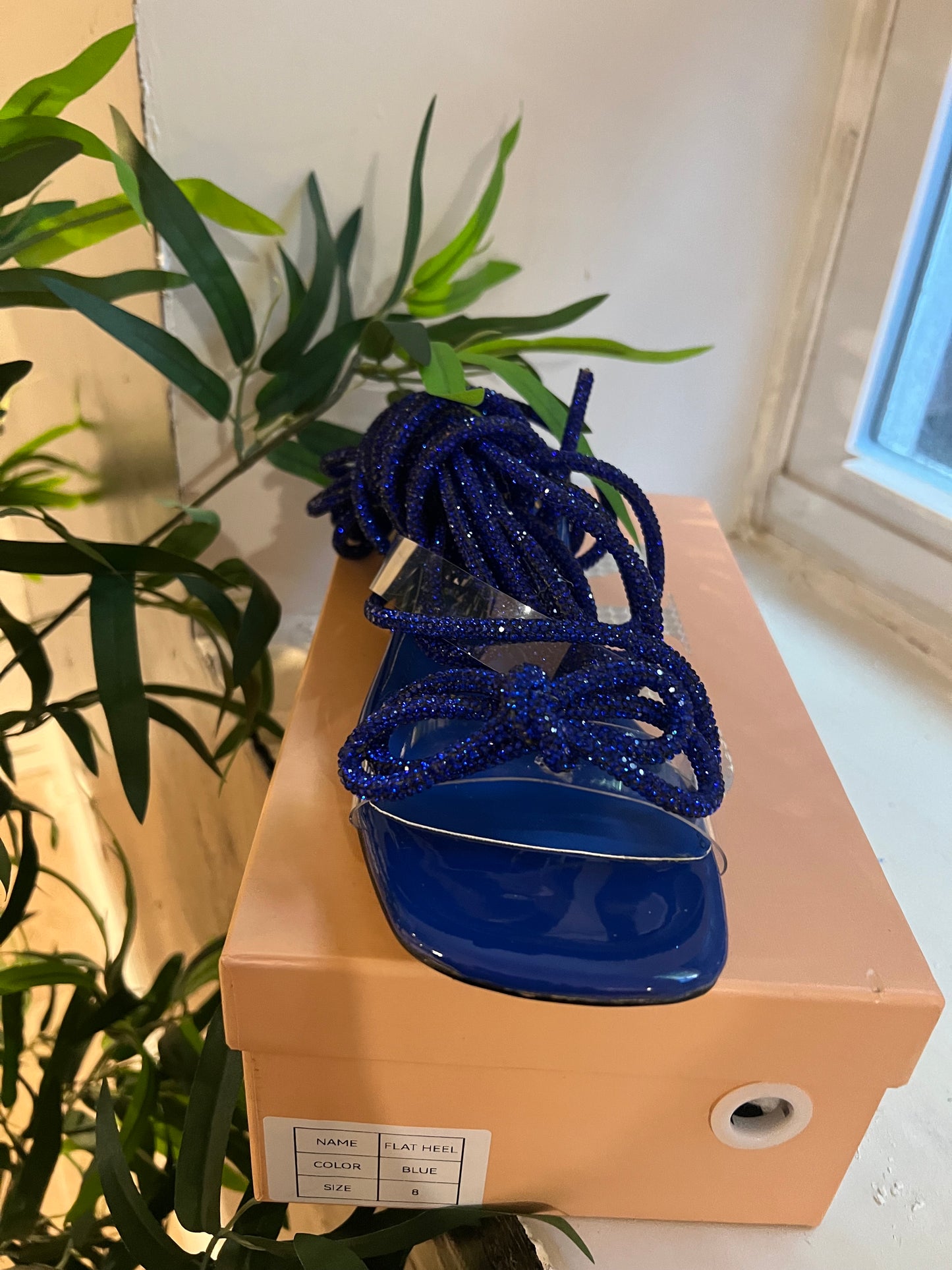 Blue Raspberry Crystal Sandals