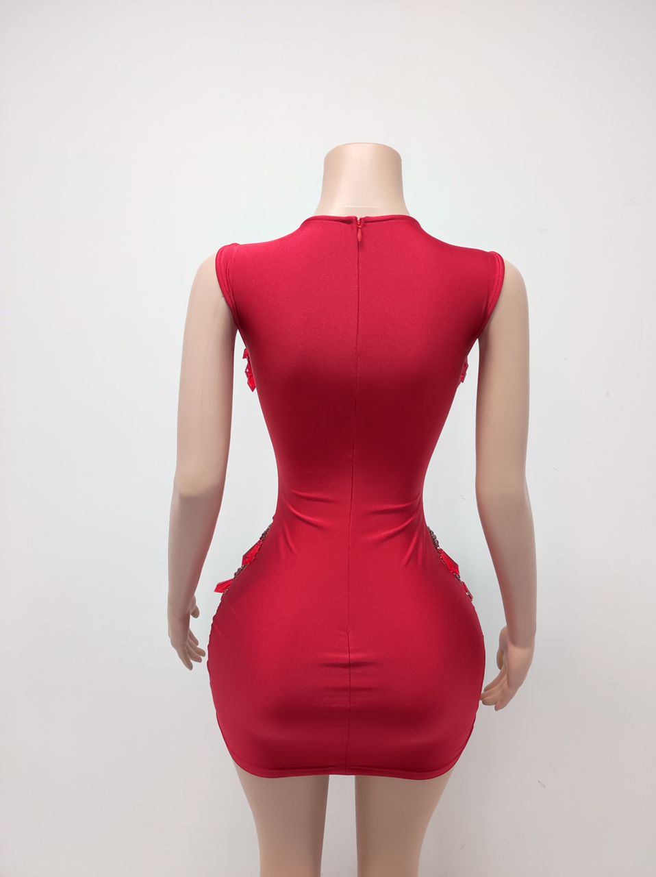 Tonëa Crystal Mini Dress (Red)