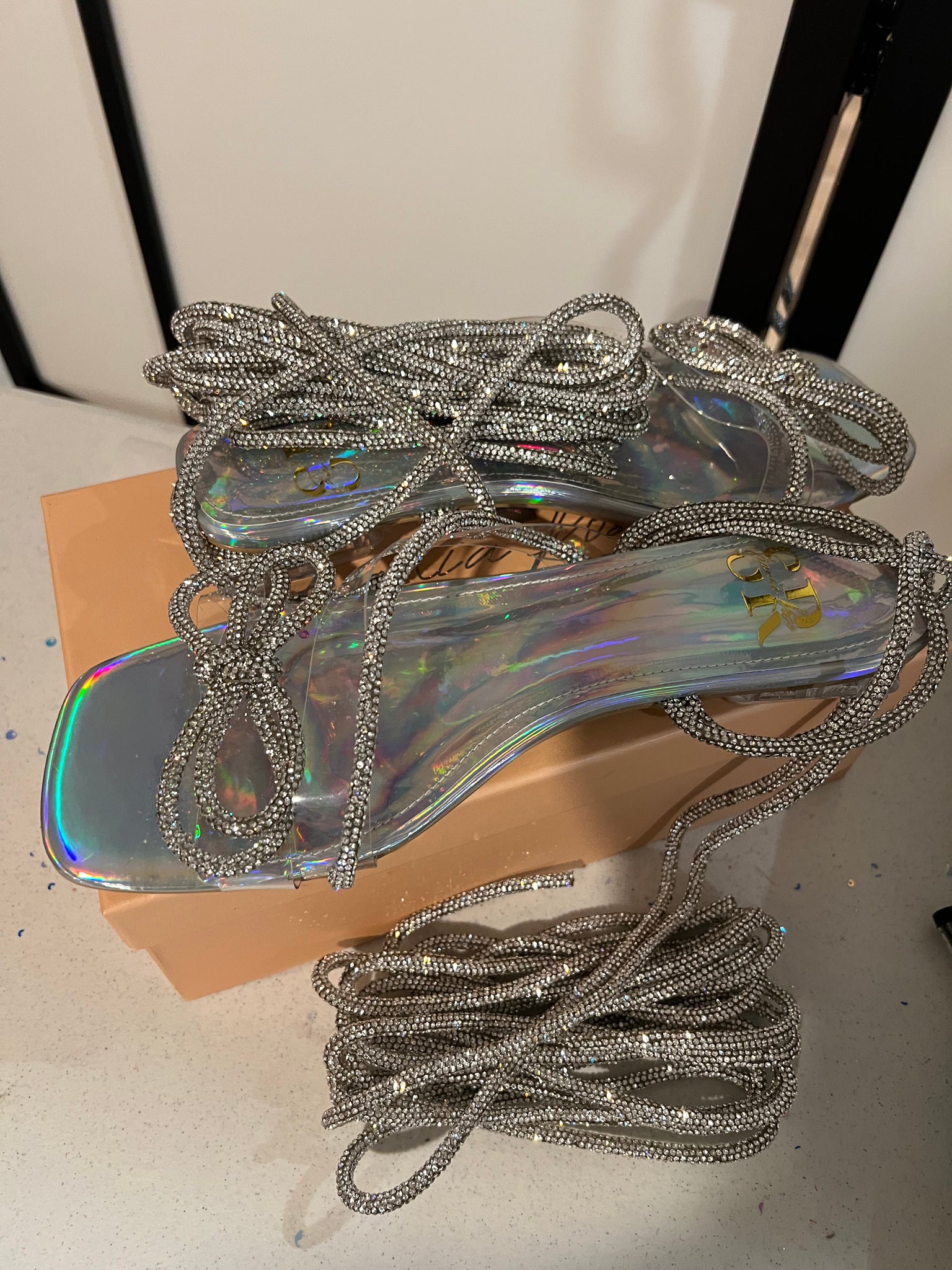 Holographic Crystal Sandals