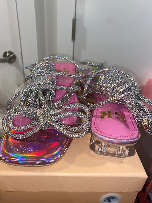 Cotton Candy Crystal Sandals