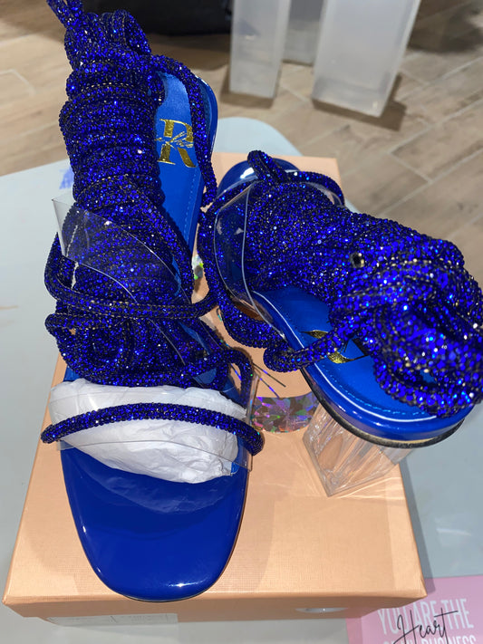Blue Raspberry Crystal (Block Heel)