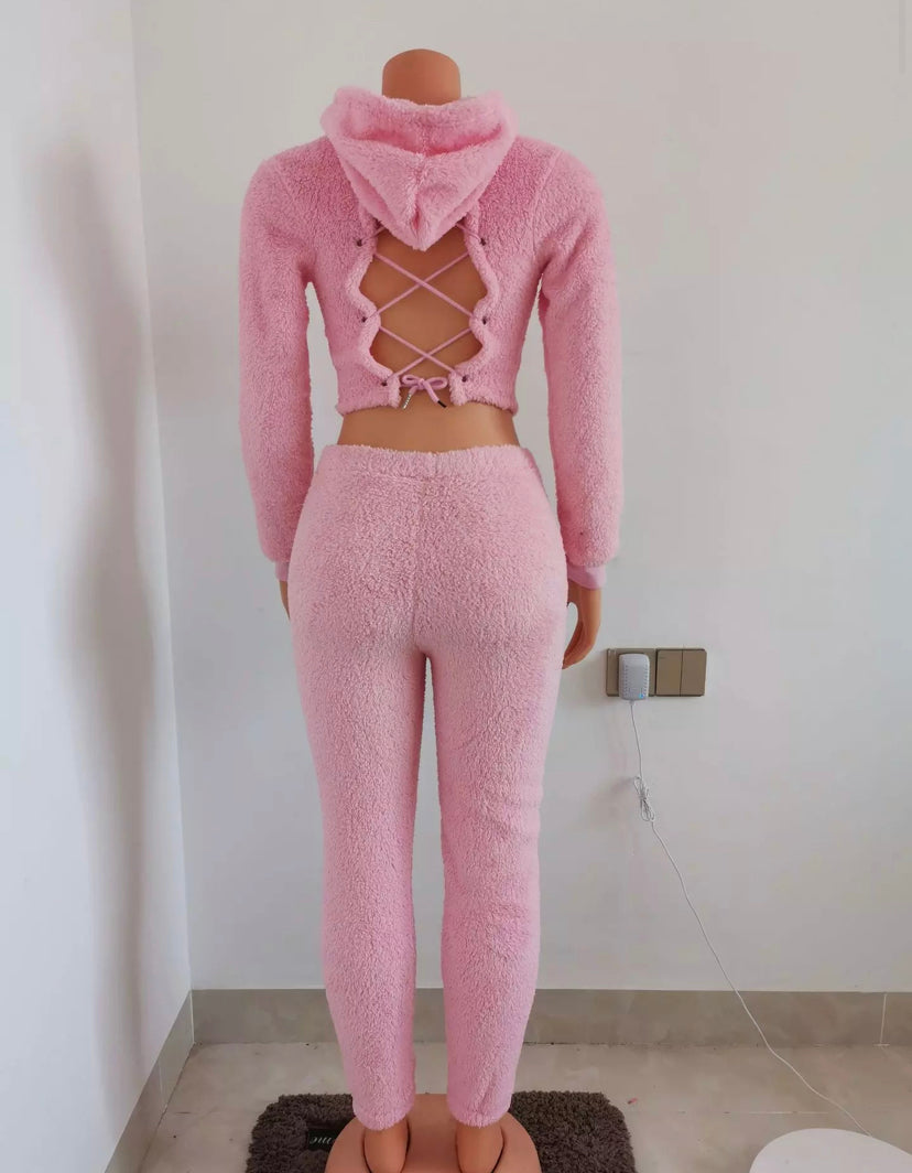 Traje de chándal con lazo (ROSA)