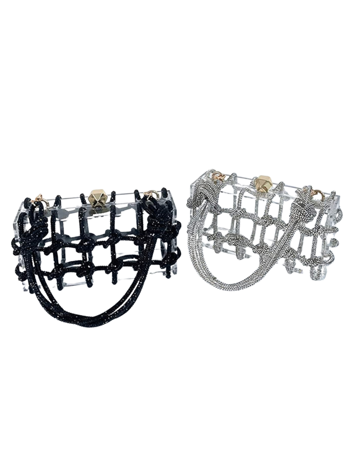 Black Crystal Knot Bag (Ships in 1-2 weeks)