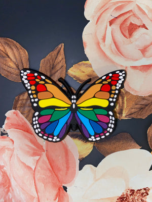Rainbow butterfly charm