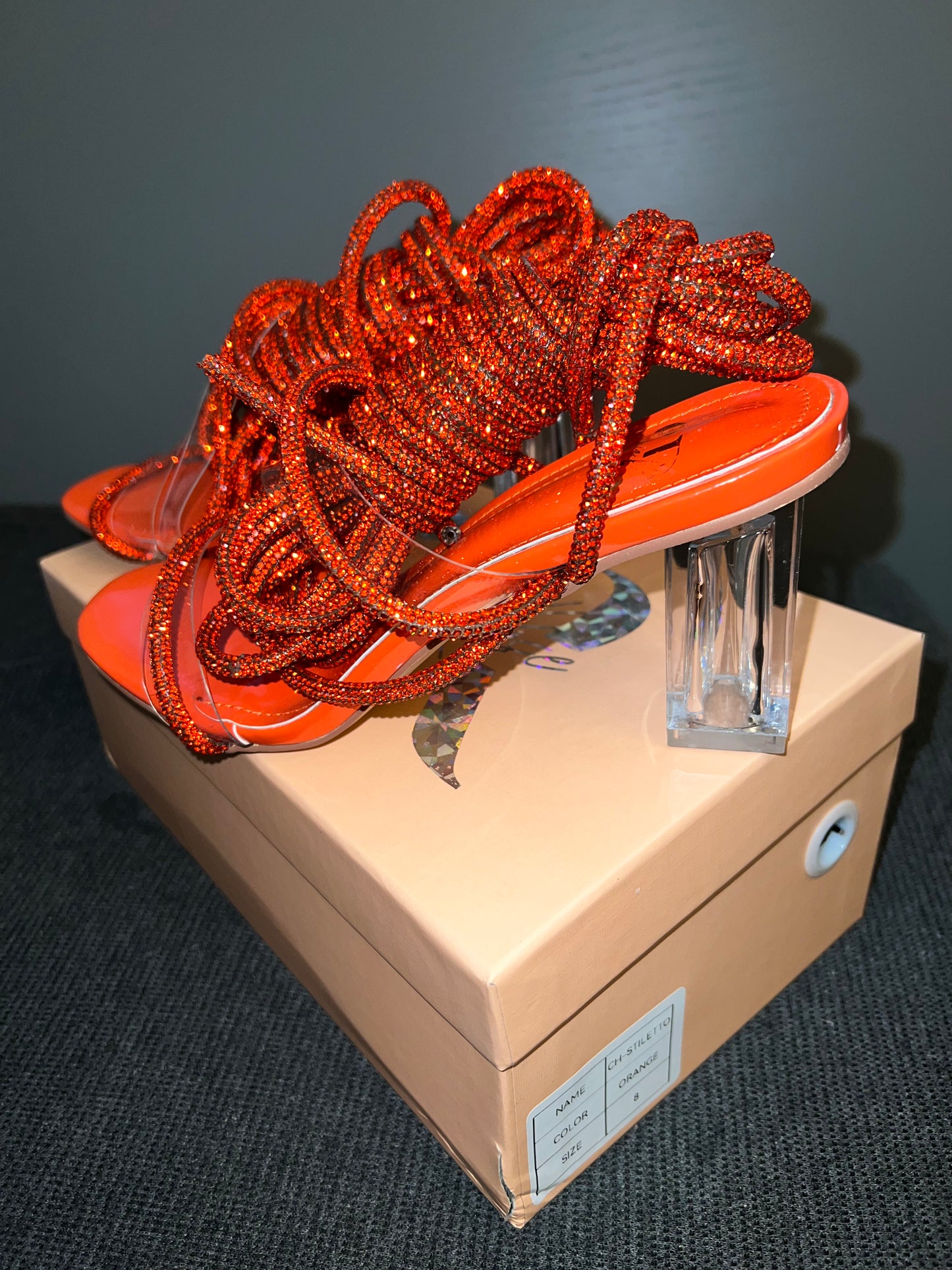 Pumpkin Spice Crystal (Block Heel)