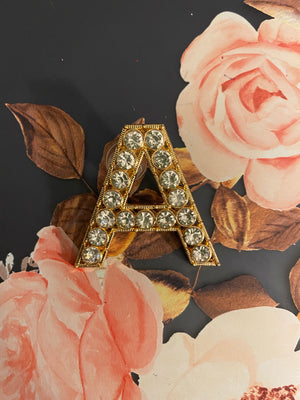 Crystal “A” Charm