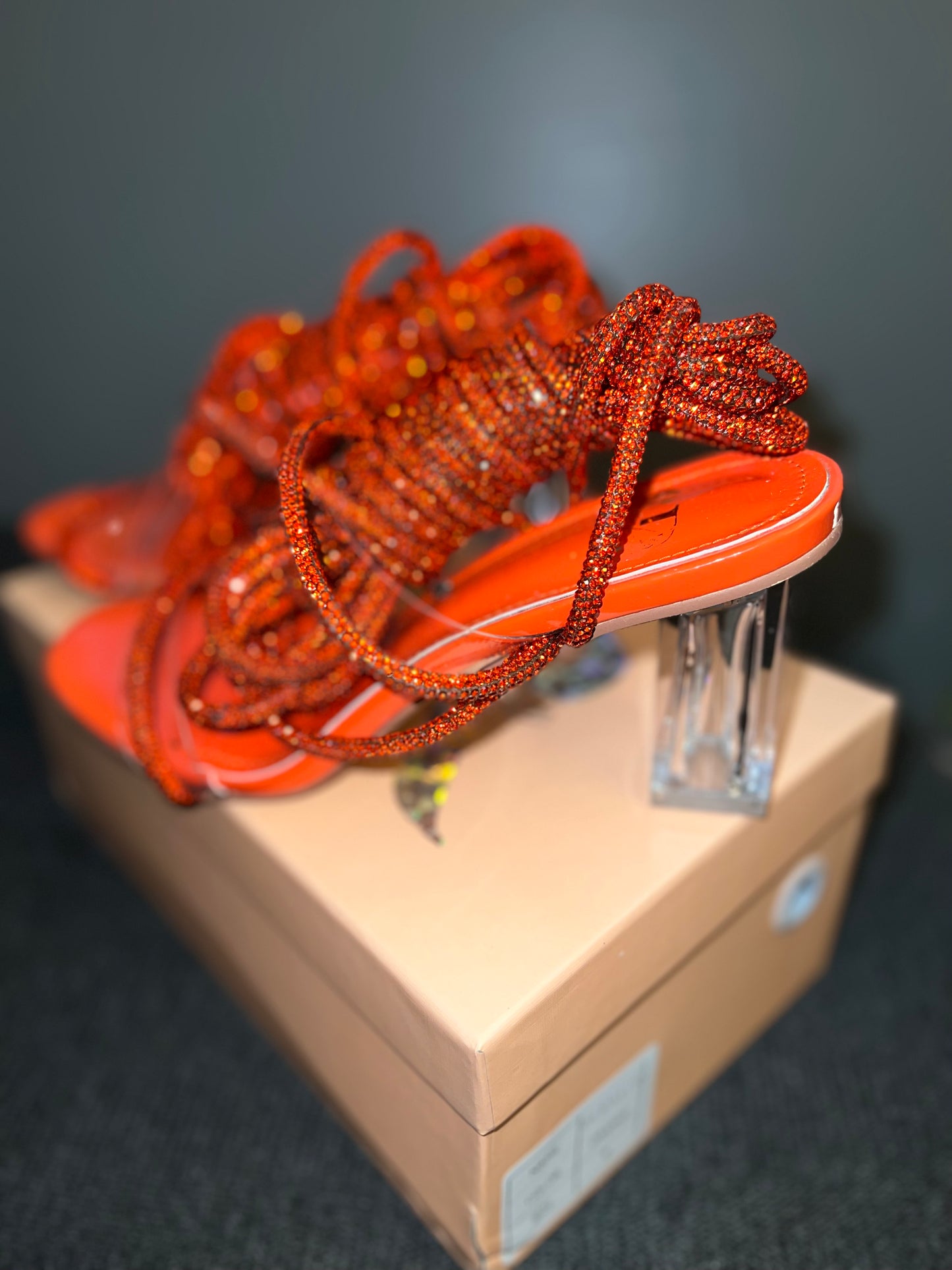 Pumpkin Spice Crystal (Block Heel)