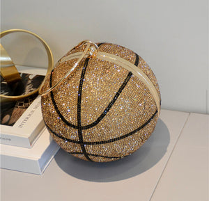Crystal Basketball Hand Bag