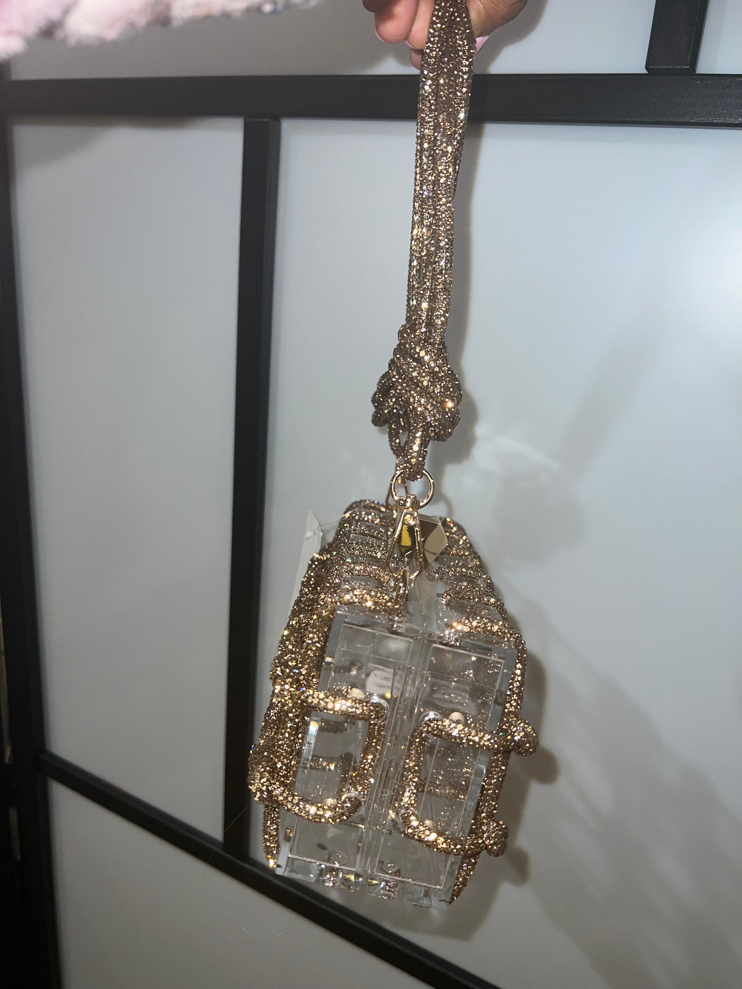 Gold Crystal Knot Bag