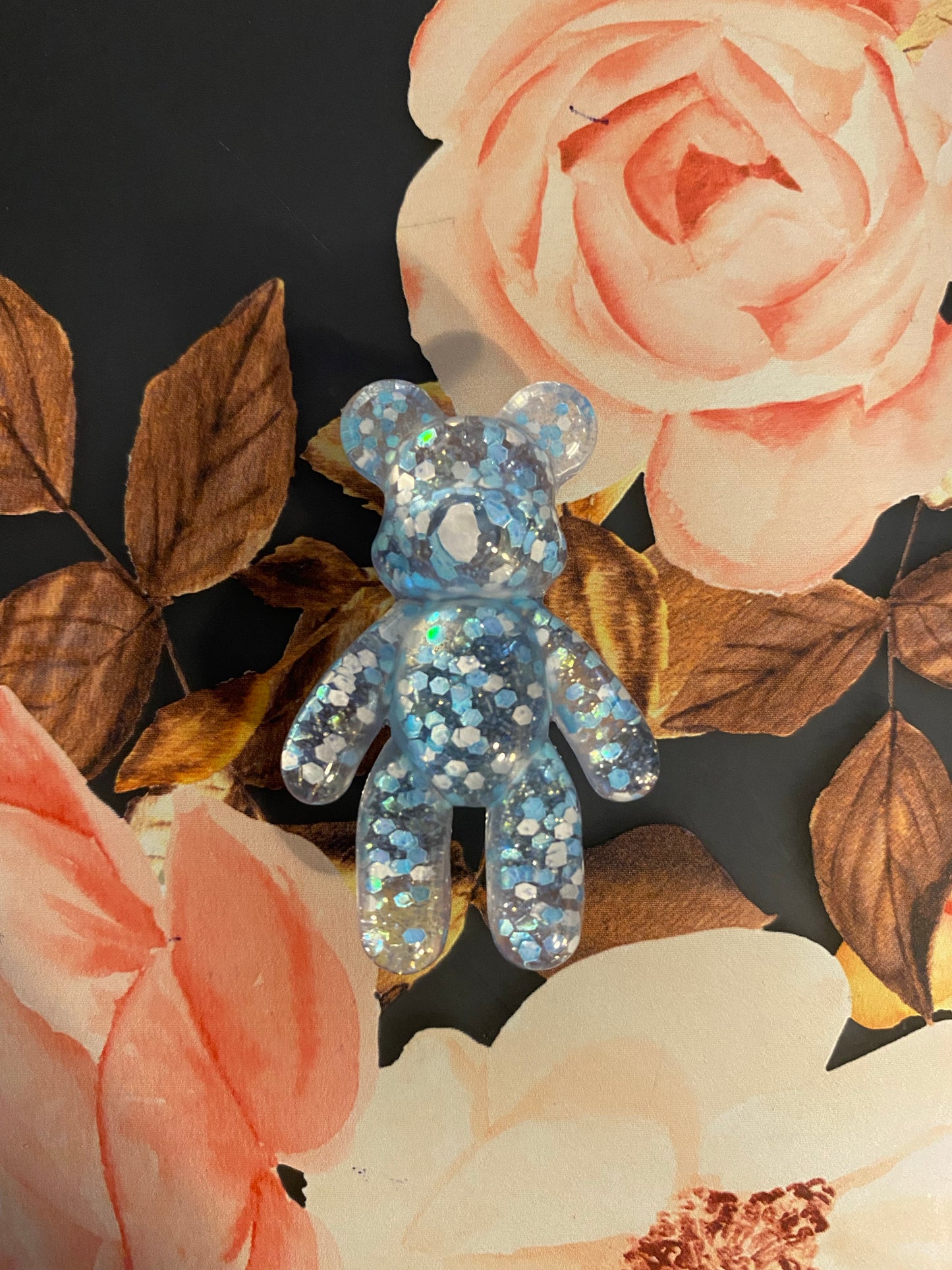 Blue Glitter teddy