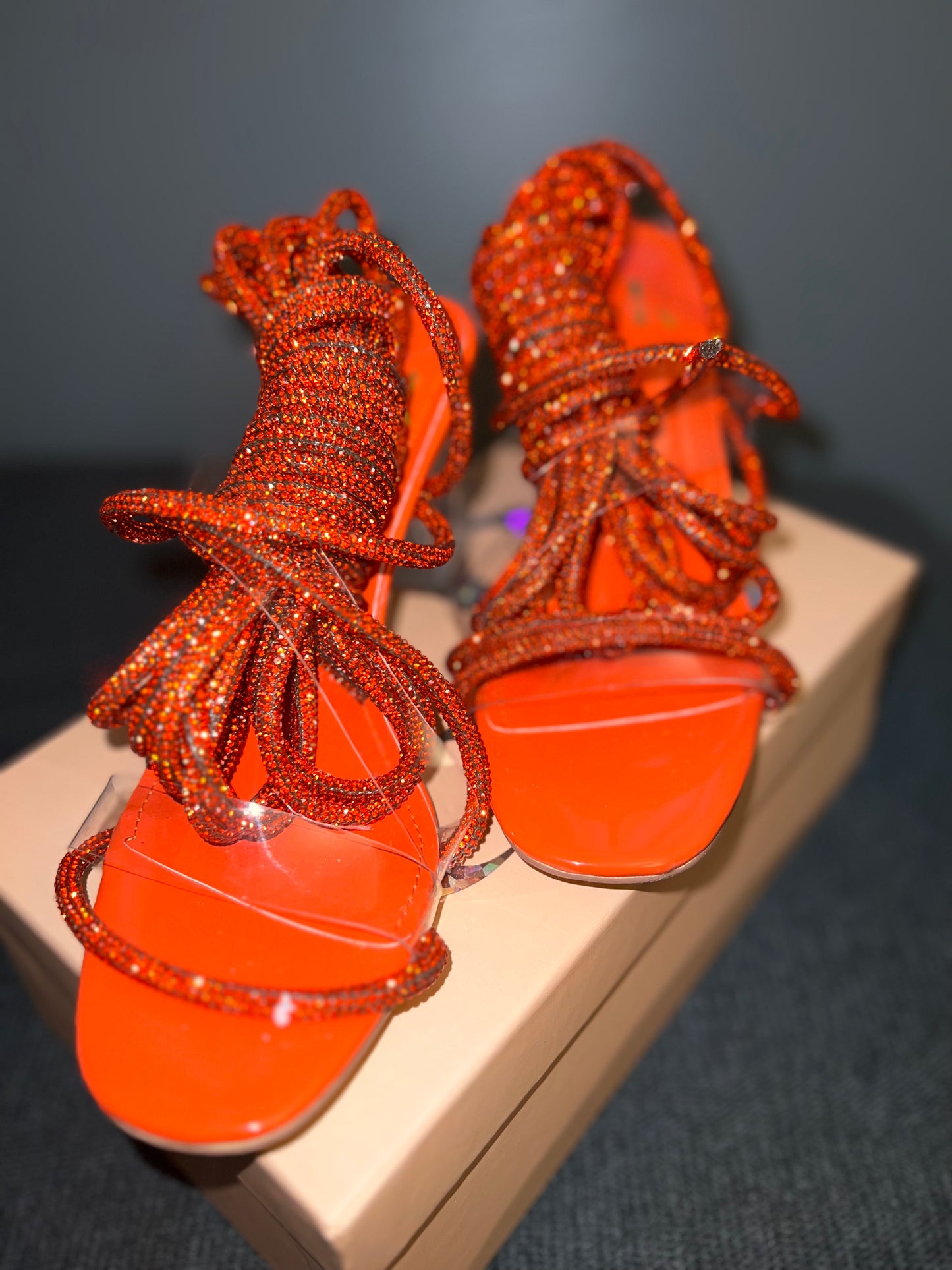 Pumpkin Spice Crystal (Block Heel)