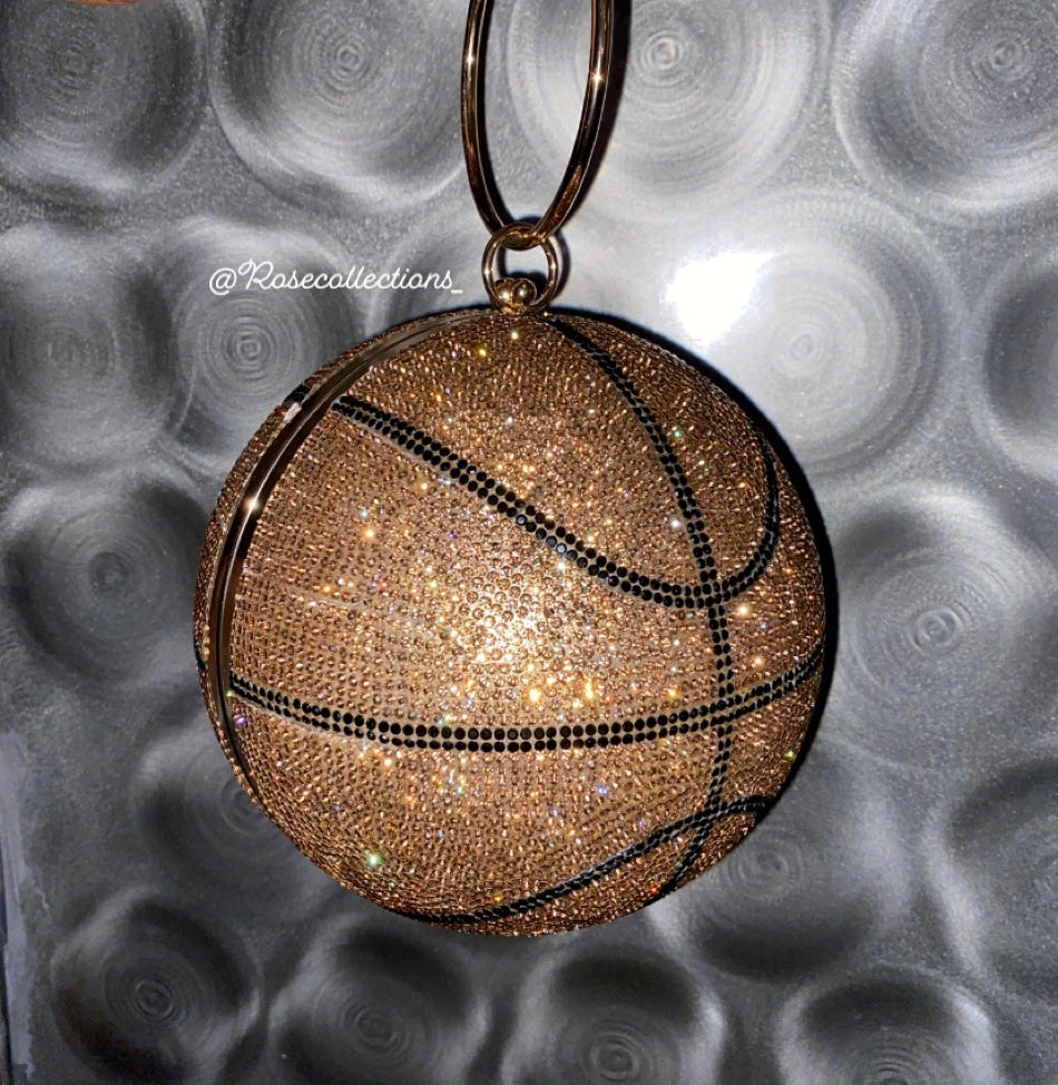 Crystal Basketball Hand Bag